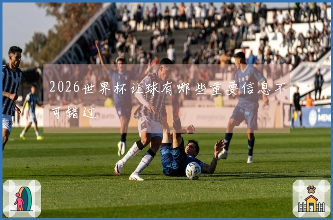2026世界杯让球有哪些重要信息不可错过